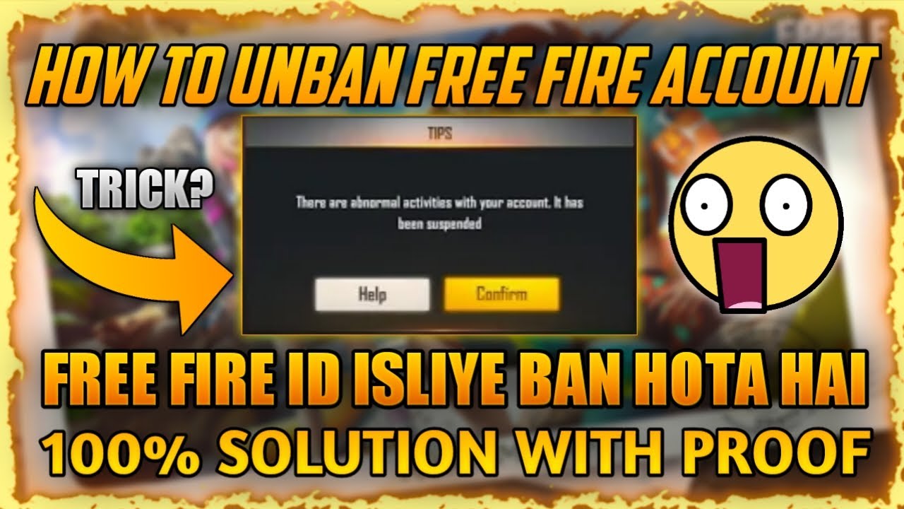 How to unban suspended freefire account?